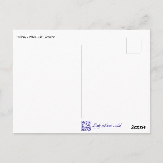 Amarna Quilt Briefkaart (Achterkant)