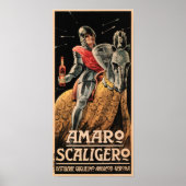 AMARO SCALIGERO Knight Italiaanse liqueur ad Poster (Voorkant)