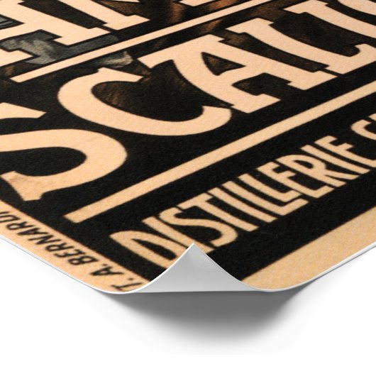 AMARO SCALIGERO Knight Italiaanse liqueur ad Poster (Hoek)