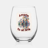 Amarte es un Arte Wijnglas Zonder Voet (Achterkant)