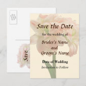 Amaryllis Aphrodite Save the Date Aankondigingskaart (Voorkant / Achterkant)