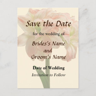 Amaryllis Aphrodite Save the Date Aankondigingskaart