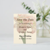 Amaryllis Aphrodite Save the Date Aankondigingskaart (Staand voorkant)