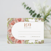  Amaryllis Art voor RSVP Nouveau Weddings Kaart (Staand voorkant)