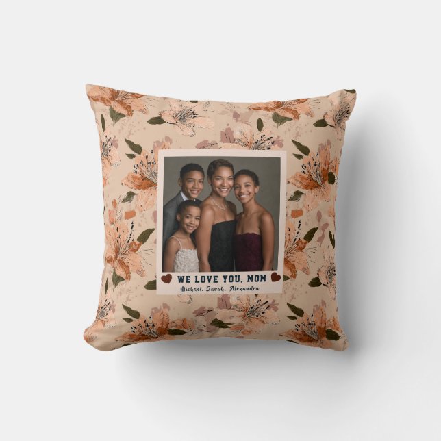 Amaryllis Beste Mama Ooit Housewarming Boho Kussen (Voorkant)