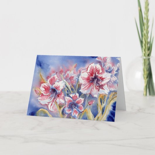 Amaryllis Blank Notecard Bedankkaart (Voorkant)