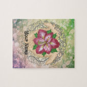 Amaryllis bloemen in handen legpuzzel (Horizontaal)