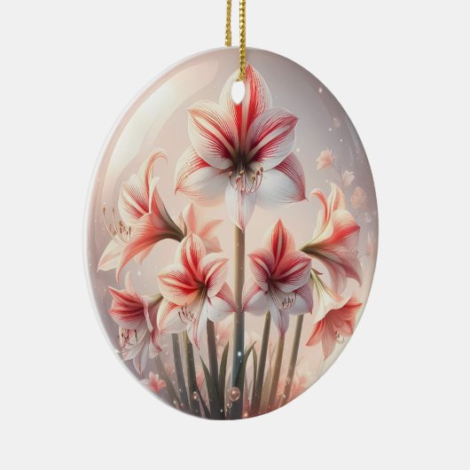 Amaryllis bloemen keramisch ornament (Rechts)