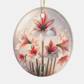 Amaryllis bloemen keramisch ornament (Links)