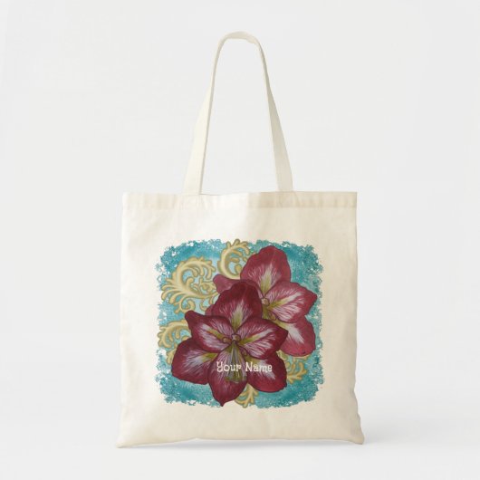 Amaryllis bloemen Rondo Tote Bag (Voorkant)