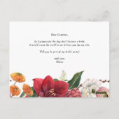 Amaryllis Botanical Will You Be My Matron of Honor Briefkaart (Achterkant)