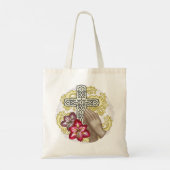 Amaryllis Christian Cross Tote Bag (Achterkant)
