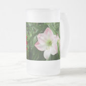Amaryllis Dancing! Frosted Beverage Glass Matglas Bierpul (Voorkant rechts)