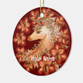Amaryllis Eenhoorn Keramisch Ornament (Links)