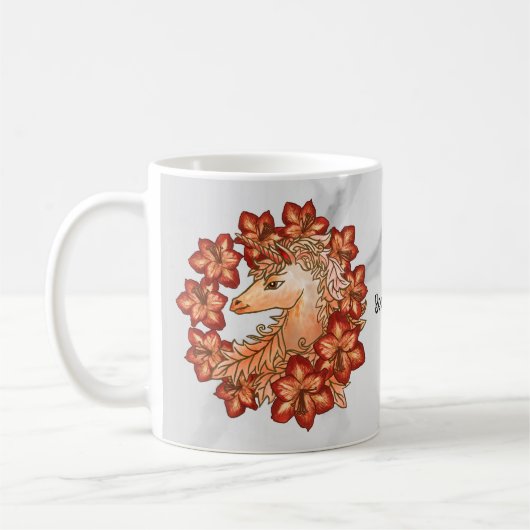 Amaryllis Eenhoorn Koffiemok (Links)