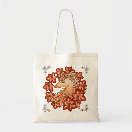 Amaryllis Eenhoorn Tote Bag (Voorkant)