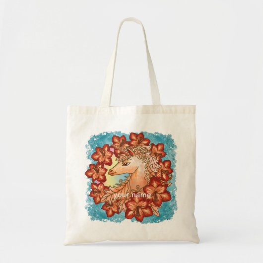 Amaryllis Eenhoorn Tote Bag (Voorkant)