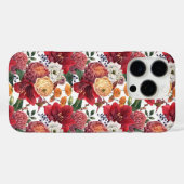 Amaryllis en Chrysanten Bloemenpatroon Case-Mate iPhone Case (Achterkant (horizontaal))
