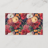 Amaryllis en Chrysanten Botanische bruiloft Plaatskaartje (Achterkant)