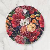 Amaryllis en chrysanten bruidsshower bedankt bedankjes labels (Achterkant)