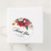 Amaryllis en chrysanten bruidsshower bedankt bedankjes labels (In situ)