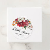 Amaryllis en Chrysanthemums Floral Vrijgezellenfee Bedankjes Labels (In situ)