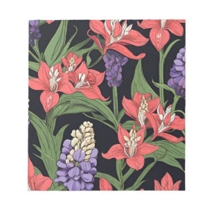 Amaryllis en Lupines Floral Design Notitieblok