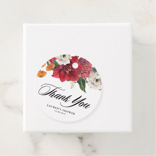 Amaryllis en Mums Vrijgezellenfeest Bedankt Bedankjes Labels (In situ)