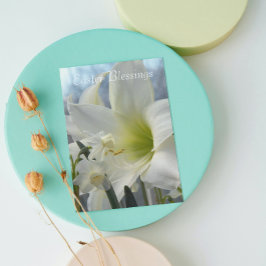 Amaryllis en narcissen Religieus Pasen Feestdagen Kaart