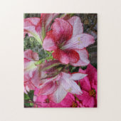 Amaryllis en Poinsettia Red Holiday Flowers Legpuzzel (Verticaal)