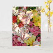 Amaryllis Floral Design Wenskaarten Kaart (Gele Bloem)