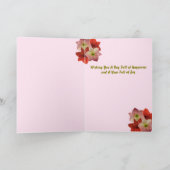 Amaryllis Floral Verjaardag Kaart (Binnen)