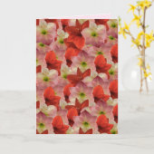 Amaryllis Floral Verjaardag Kaart (Gele Bloem)