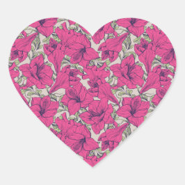 Amaryllis Flower Hart Sticker
