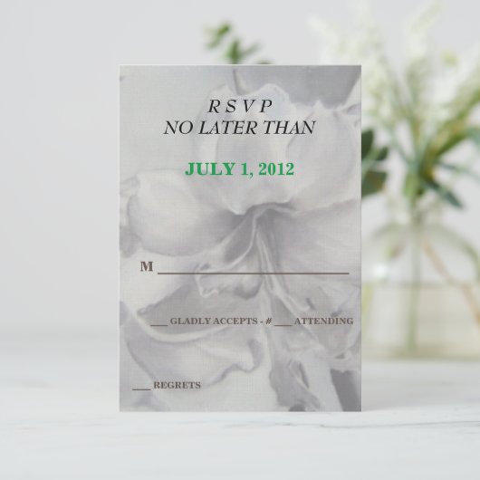 AMARYLLIS FLOWER  RSVP-KAARTEN RSVP KAARTJE (Staand voorkant)