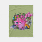 Amaryllis-flower Tuinvergadering Fleece Deken (Voorkant)