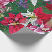 Amaryllis Flowers en pine Cadeaupapier (Hoek)