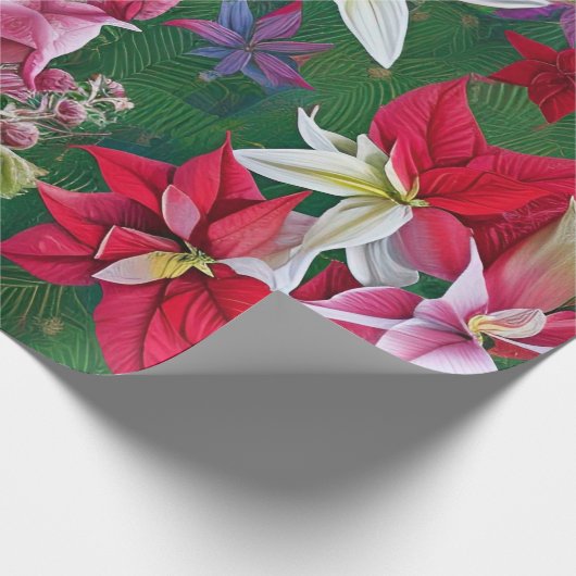 Amaryllis Flowers en pine Cadeaupapier (Hoek)