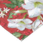 Amaryllis & Holly Rode Kerstmis Tafelkleed (Gekanteld)