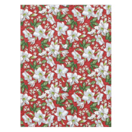 Amaryllis & Holly Rode Kerstmis Tafelkleed