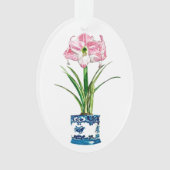 AMARYLLIS IN DELFT POT CHRISTMAS ORNAMENT (voorkant)