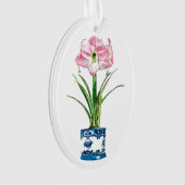 AMARYLLIS IN DELFT POT CHRISTMAS ORNAMENT (voorkant)