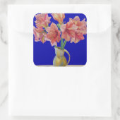 Amaryllis in een jug 2007 vierkante sticker (Tas)