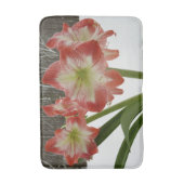 Amaryllis in Snow Red Holiday Winter Floral Badmat (Voorkant Verticaal)