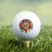 Amaryllis in Snow Red Holiday Winter Floral Golfballen (Insitu Shirt)