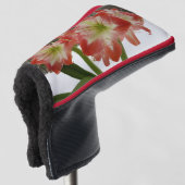 Amaryllis in Snow Red Holiday Winter Floral Golfheadcover (3/4 voorkant)