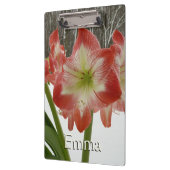 Amaryllis in Snow Red Holiday Winter Floral Klembord (Links)