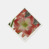 Amaryllis in Snow Red Holiday Winter Floral Servetten (Hoek)