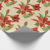 Amaryllis kerstmis (Lg. Afbeelding) Cadeaupapier (Hoek)