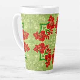 Amaryllis met Kerstmis Latte Mok